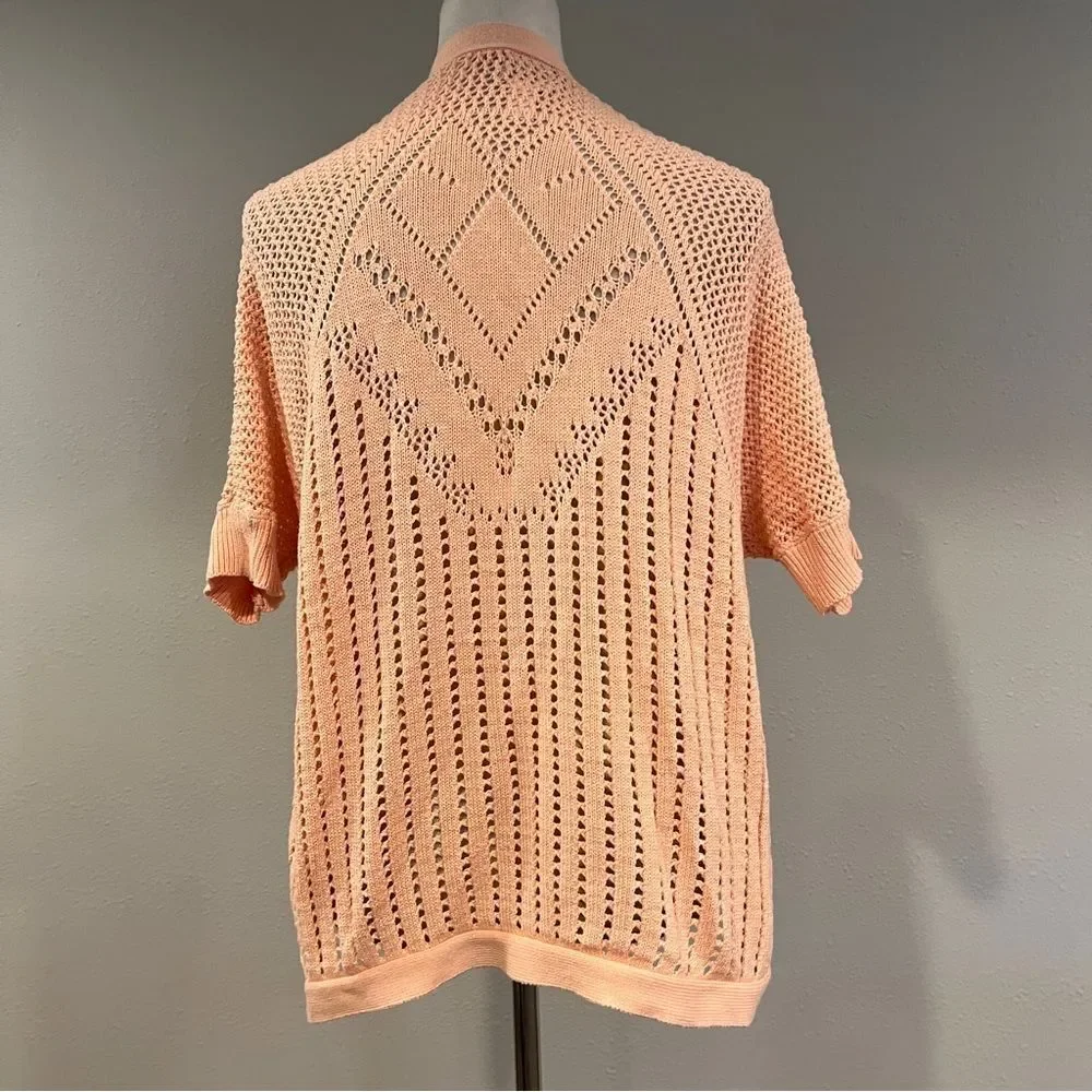 Canyon River Blues Peach Open-Knit‎ open Cardigan